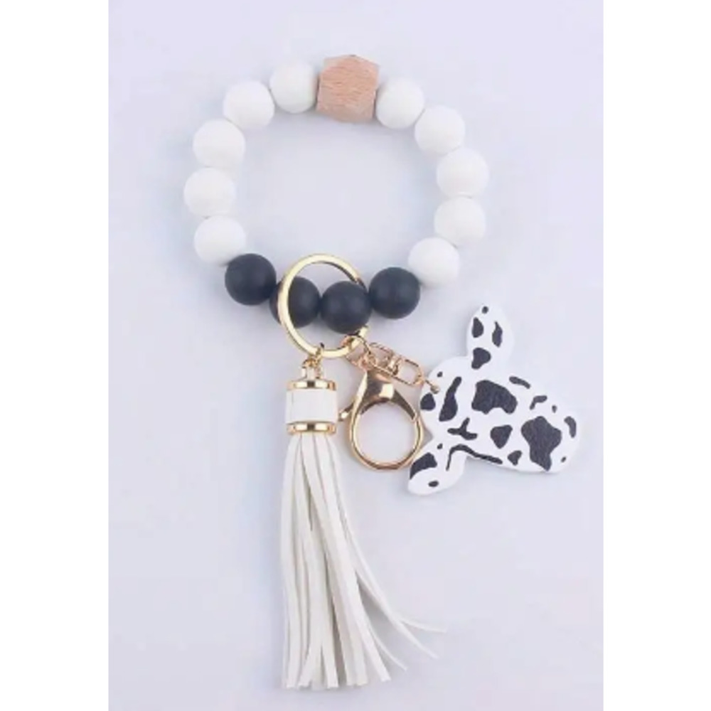 Silicone Beaded Wristlet Keychain